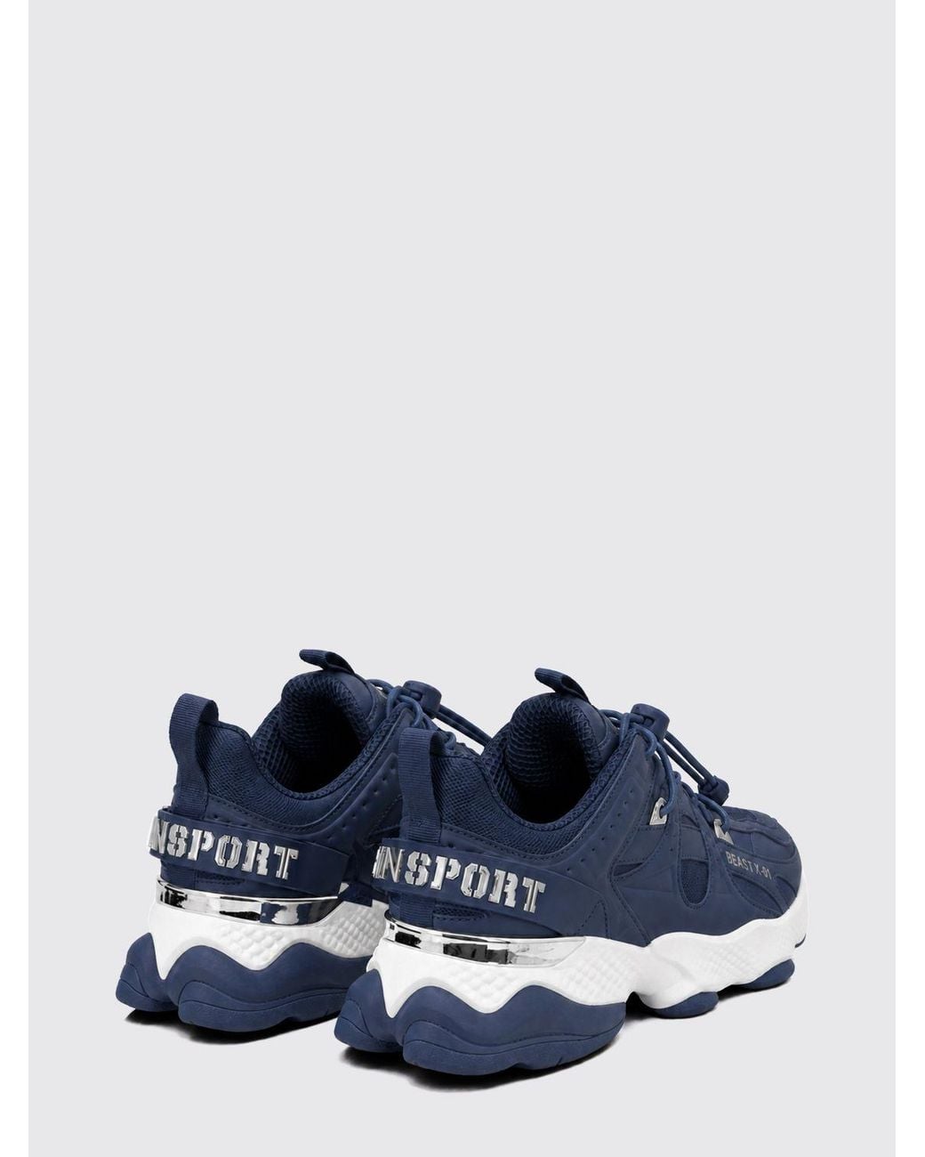 Philipp Plein Blue Runner Beast X-01 Low-Top Trainers With Drawstring Closure for men
