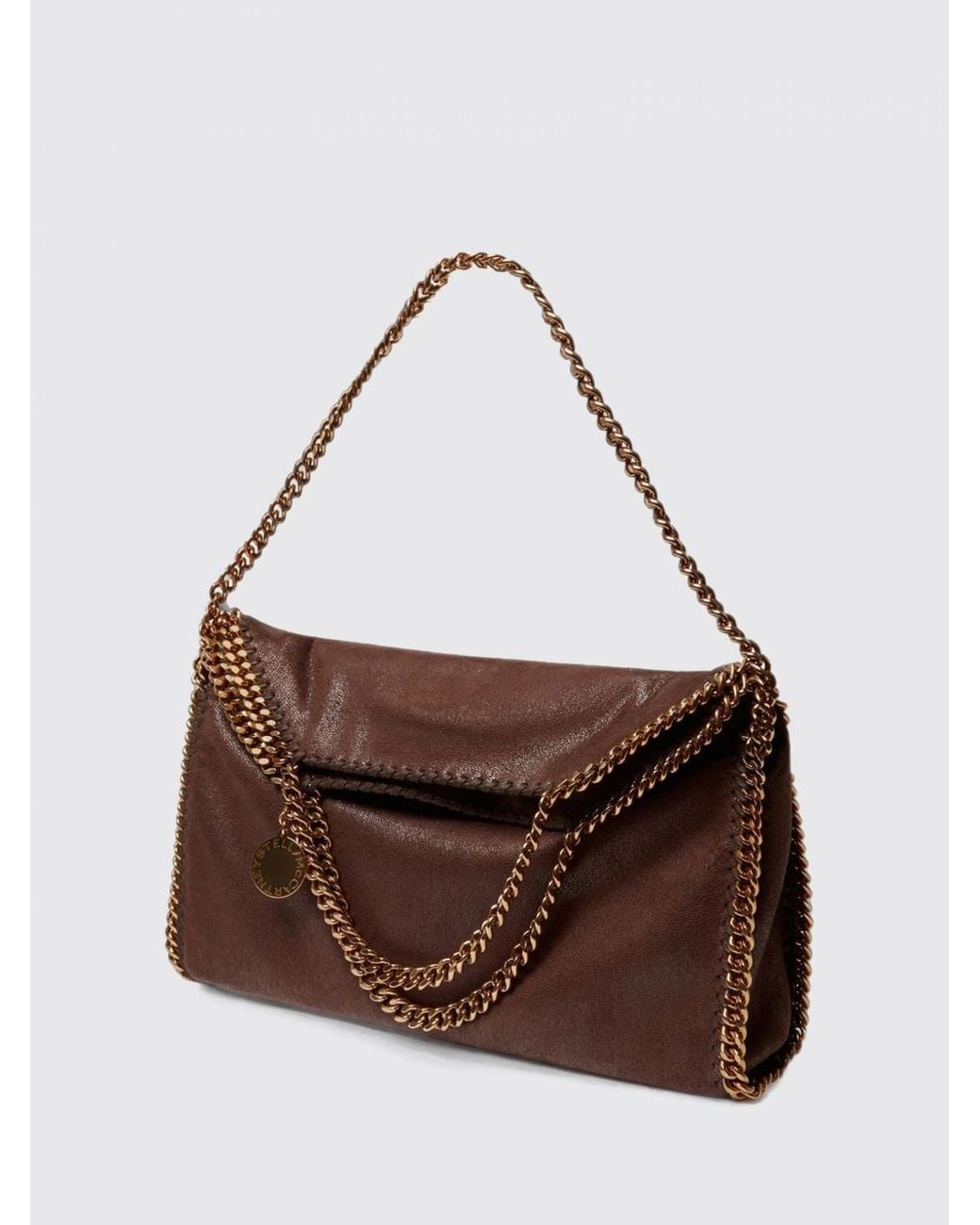 Stella McCartney Brown Falabella Eco Alter Mat Tote Bag With Chain Trims
