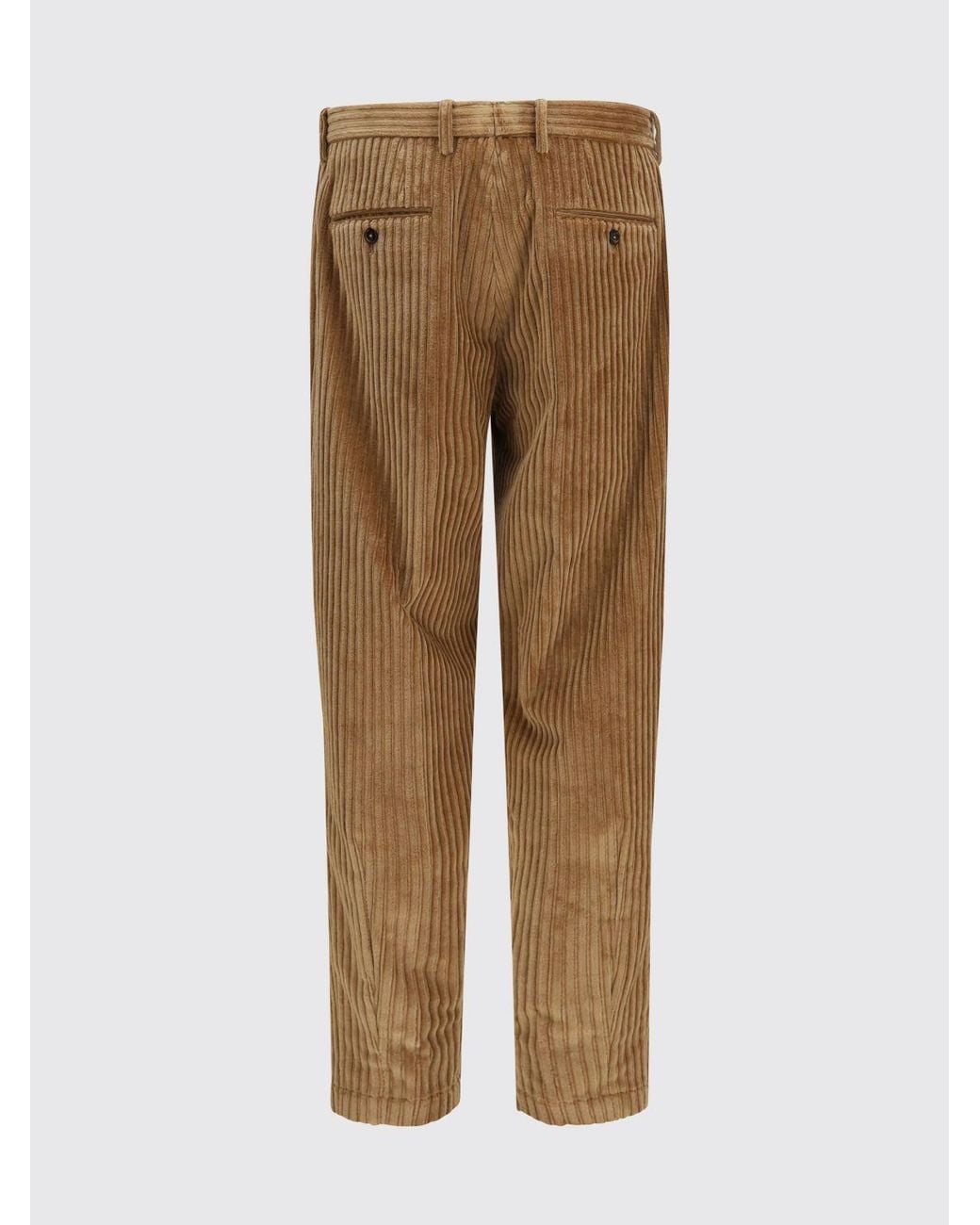 Dolce & Gabbana Natural Dolce &Amp Gabbana Straight Fit Corduroy Trousers With A Mid-Rise Waist for men