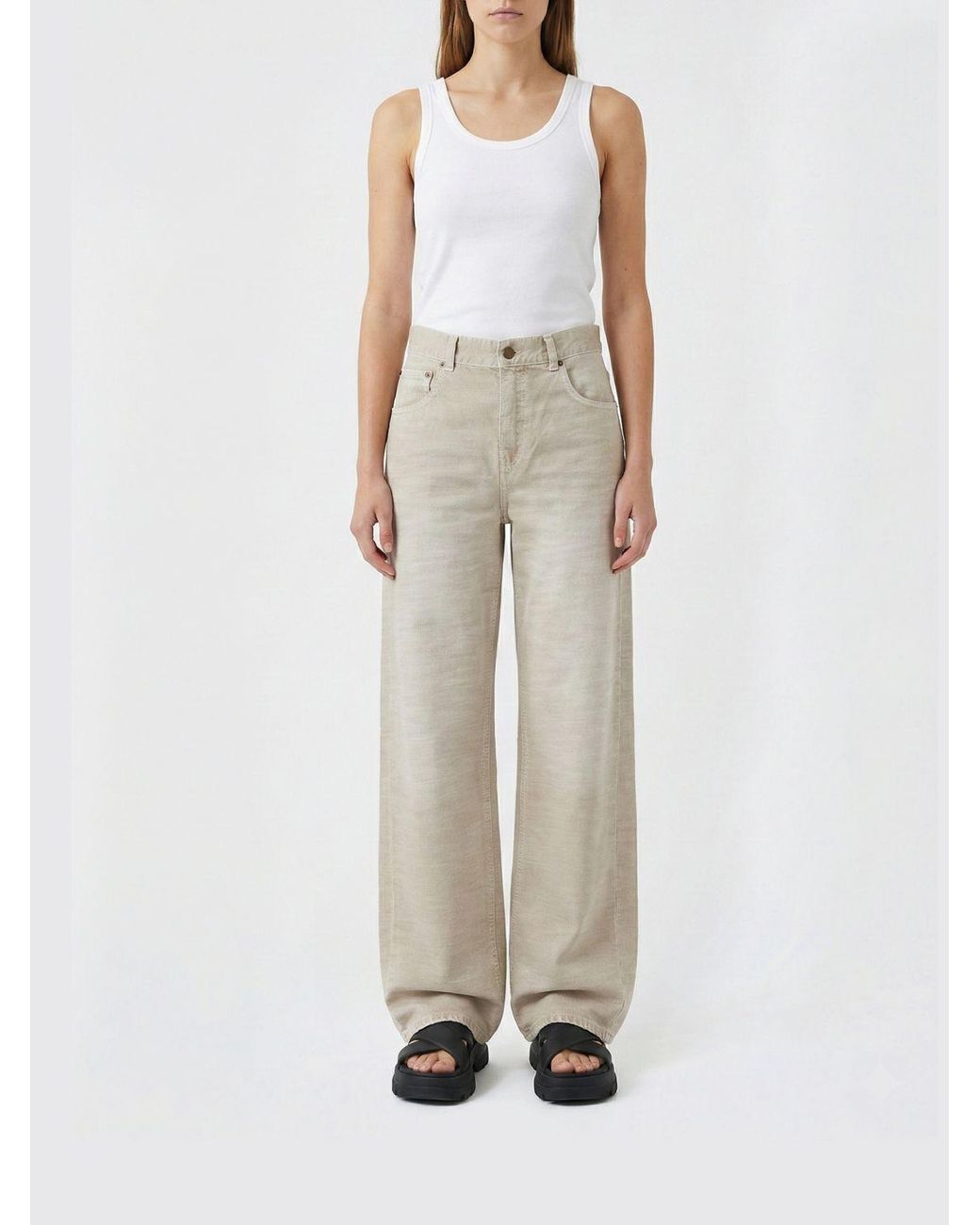 Haikure Natural Wide Leg Denim Jeans