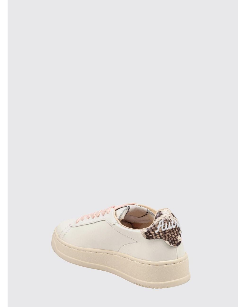 Autry Natural Dallas Low Calfskin Trainers With Python-Effect Inserts