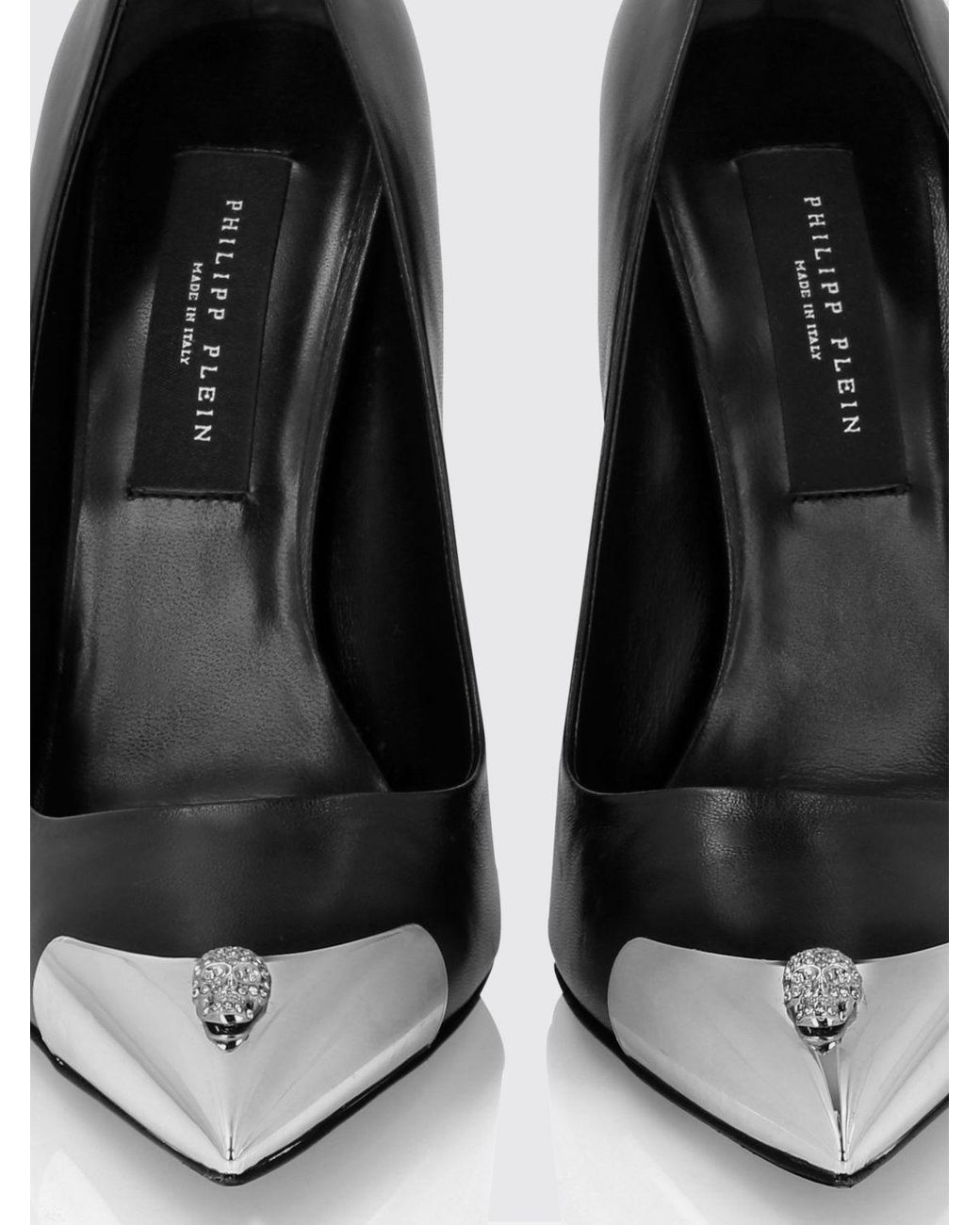 Philipp Plein Black Leather Pumps