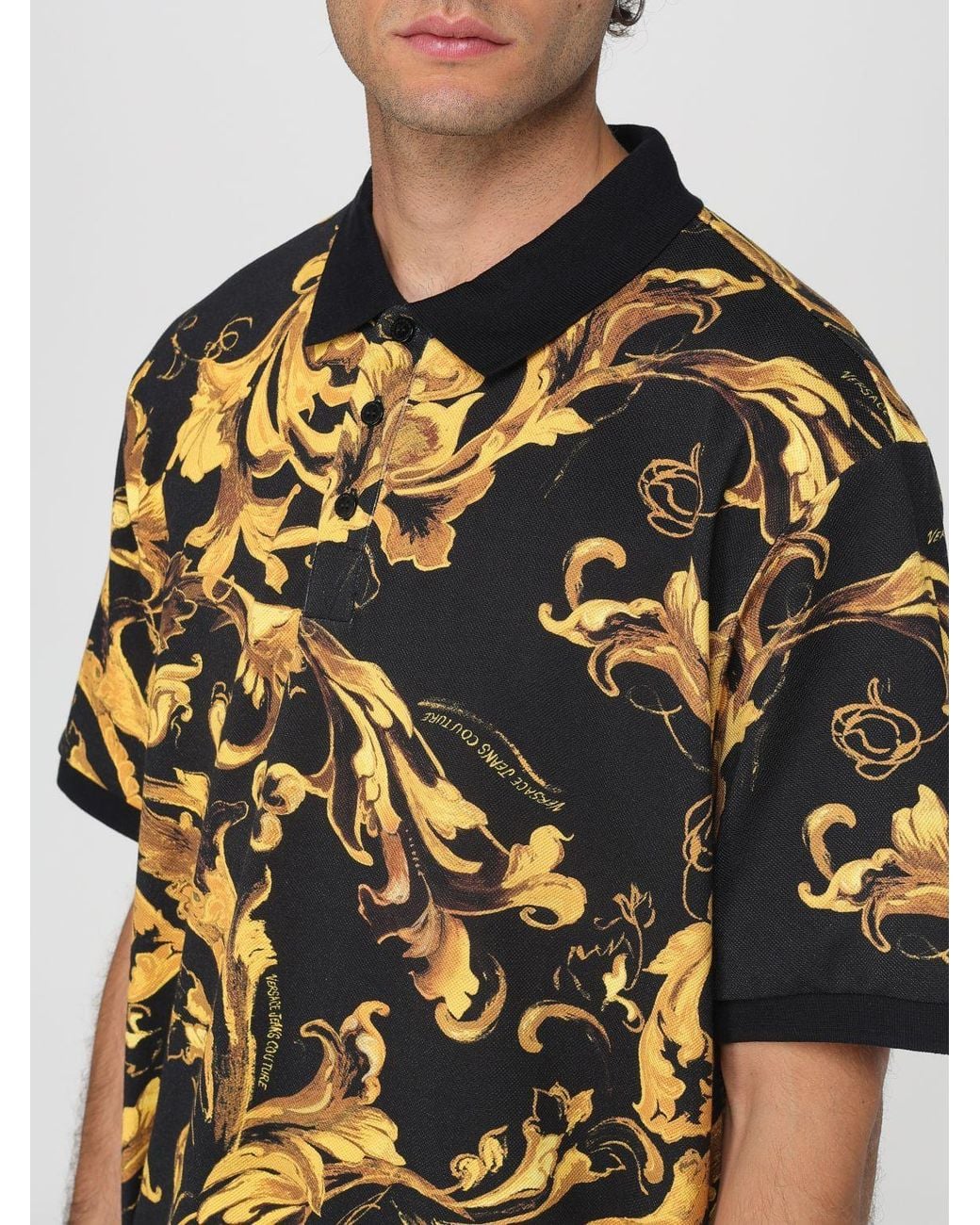 Versace Jeans Couture Black Polo Shirt for men