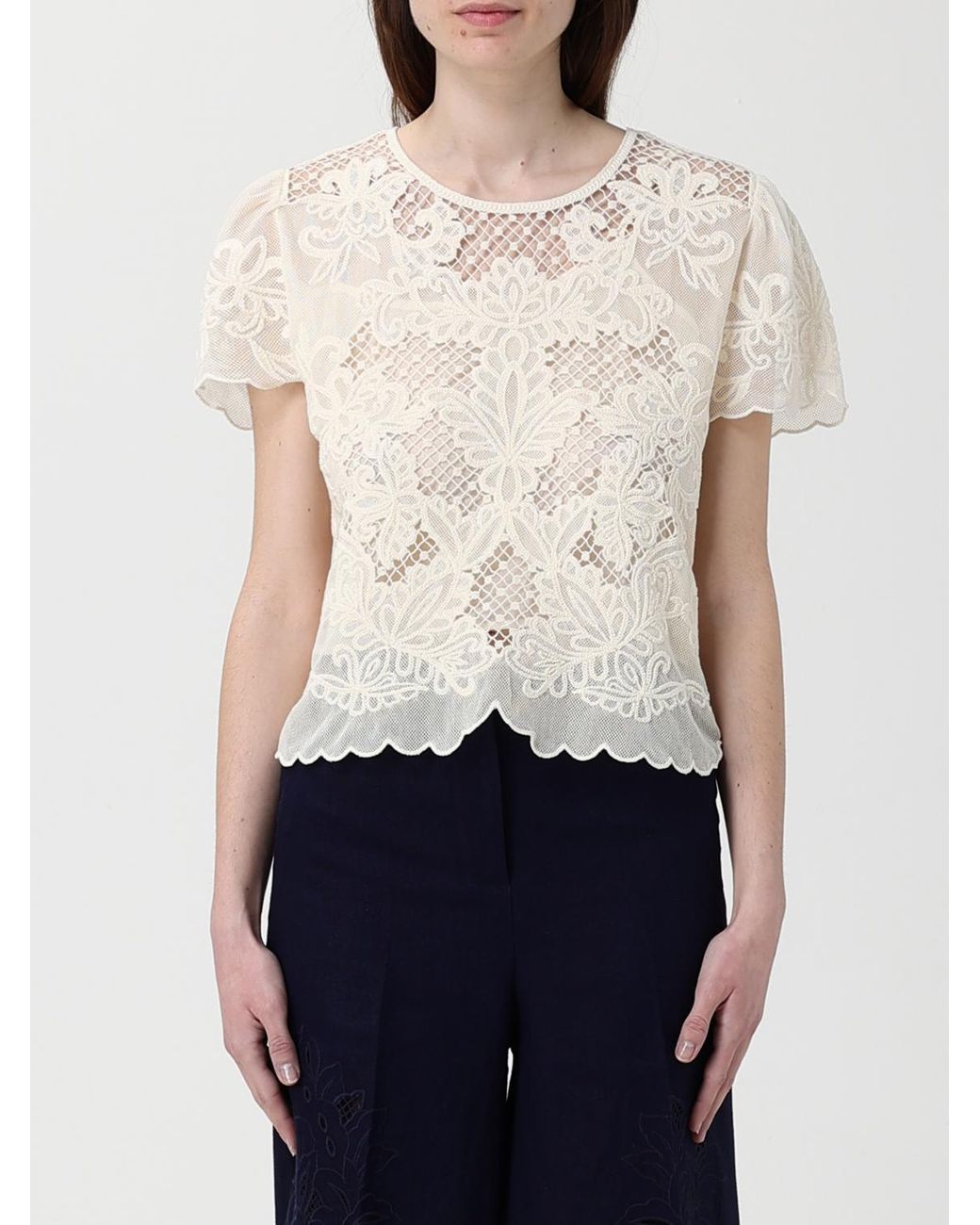 Twinset White Lace Top