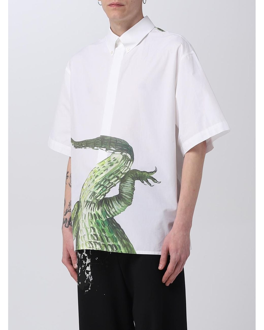 MSGM White Shirt In Cotton for men