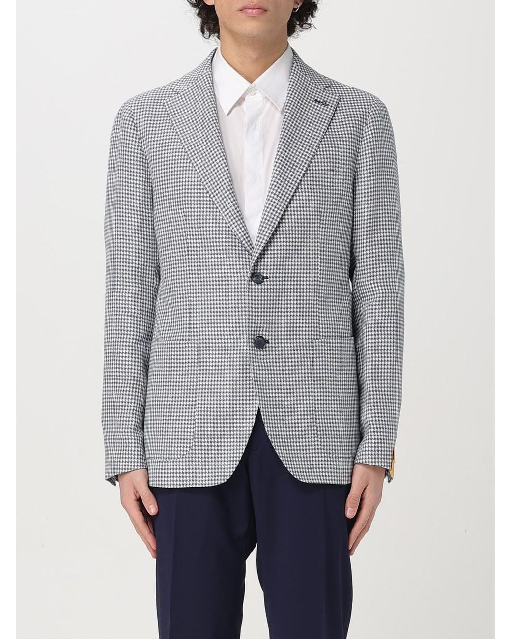 Tagliatore Gray Classic Fit Linen Blazer for men