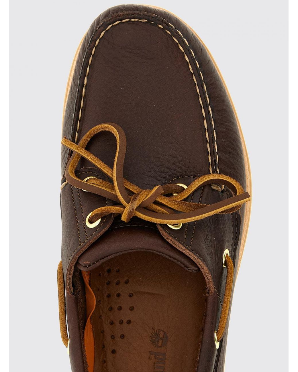 Timberland Brown Noreen Suede Leather Boat Shoes With Raised Apron Toe for men