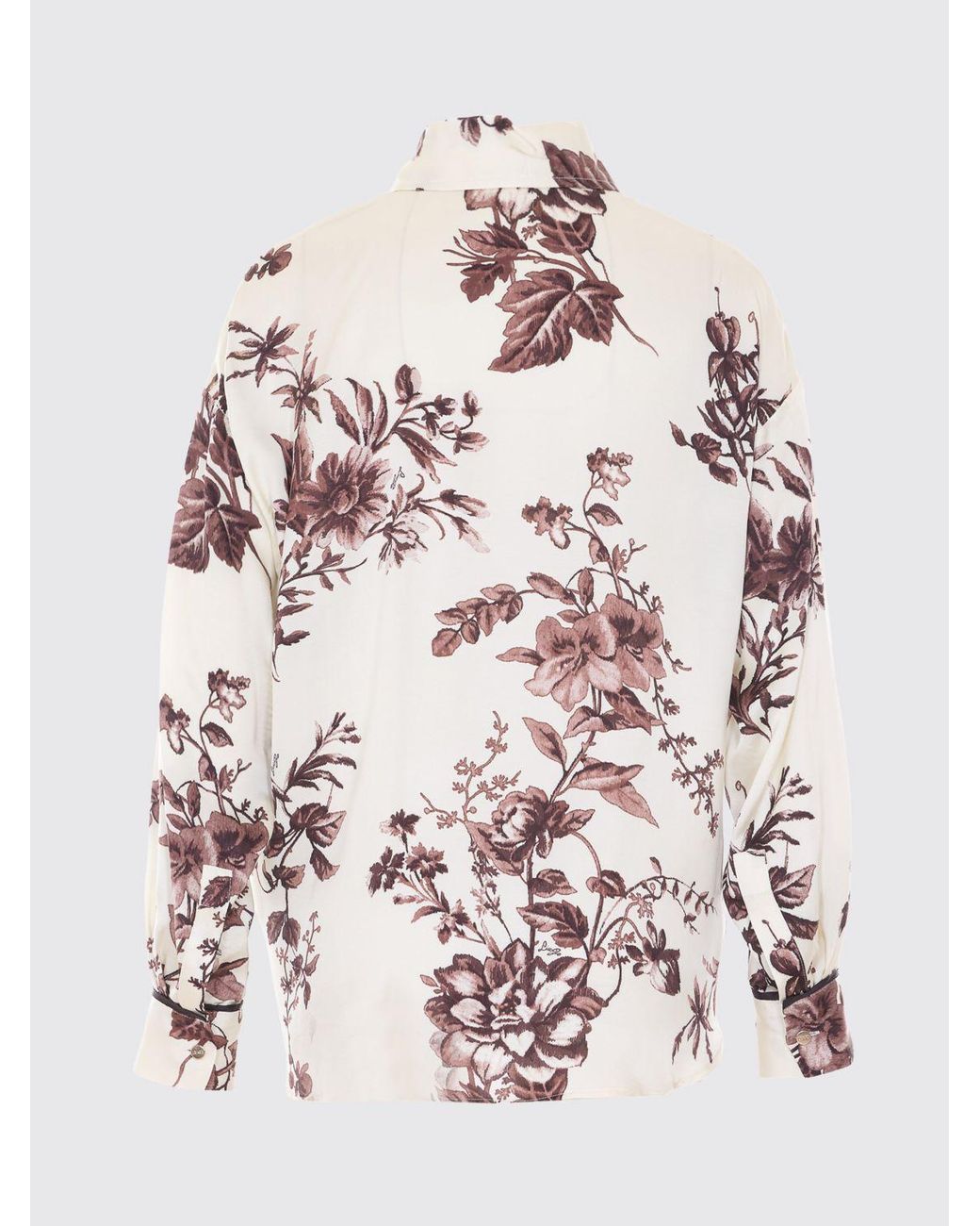 Liu Jo Natural Viscose Shirt With Floral Print