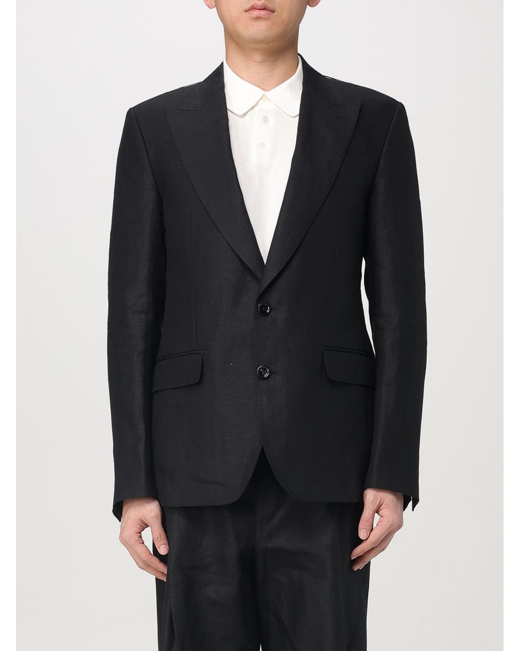 Dolce & Gabbana Blue Tailored Notch Lapel Suit Jacket for men