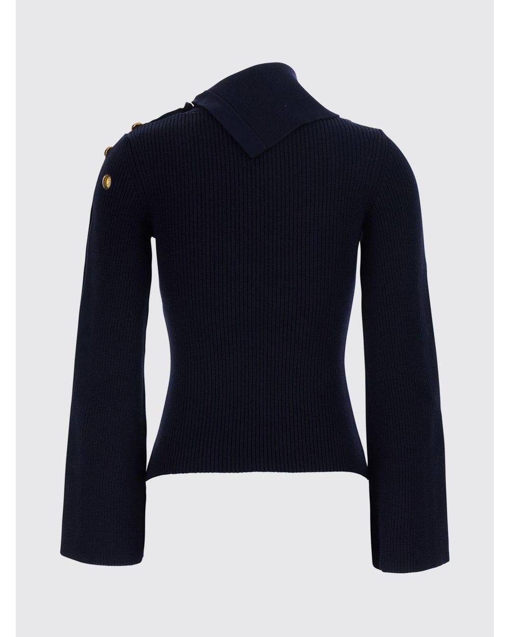 Elisabetta Franchi Blue Slim Fit Viscose Jersey Turtleneck Jumper