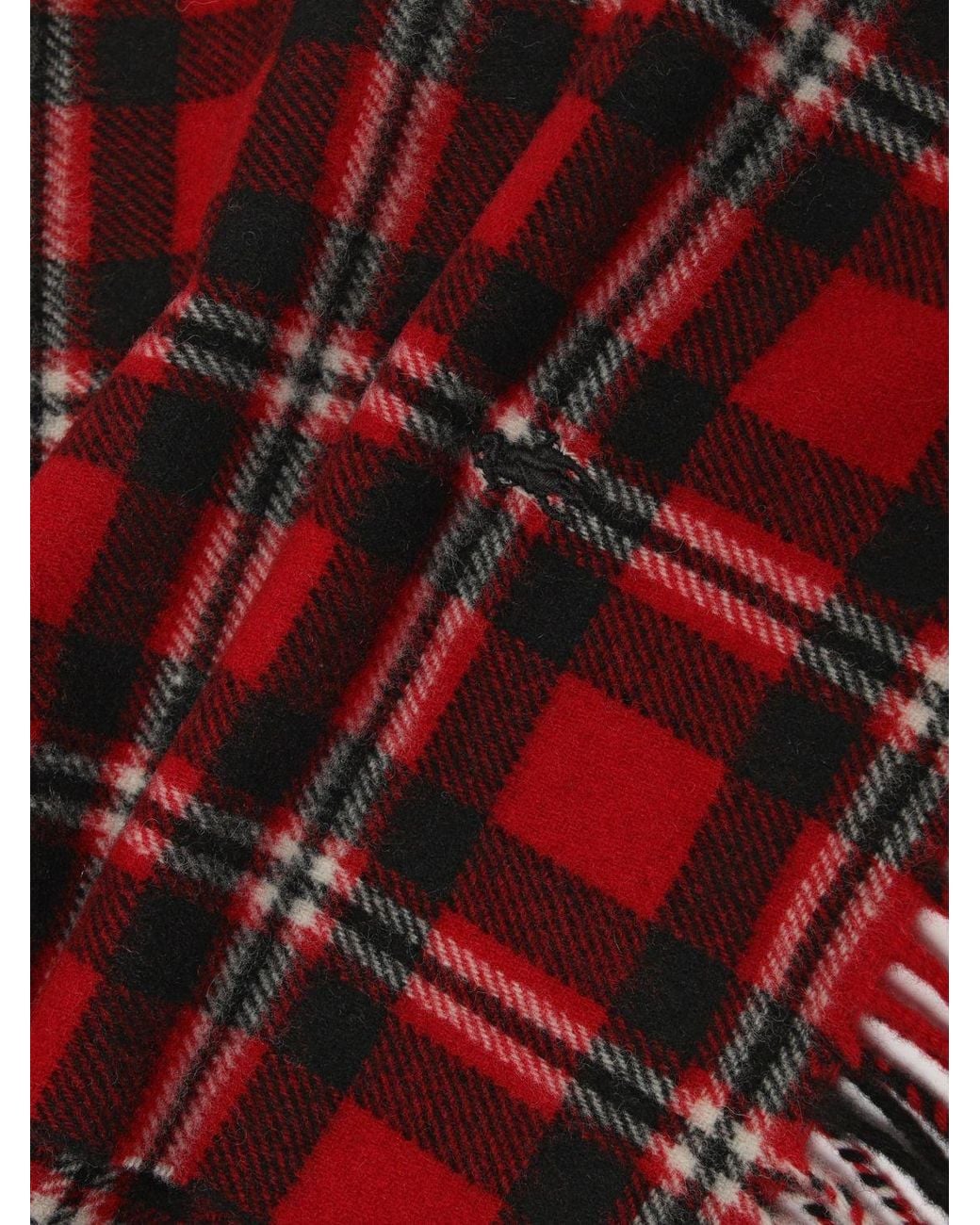 Polo Ralph Lauren Red Tartan Plaid Wool Scarf for men