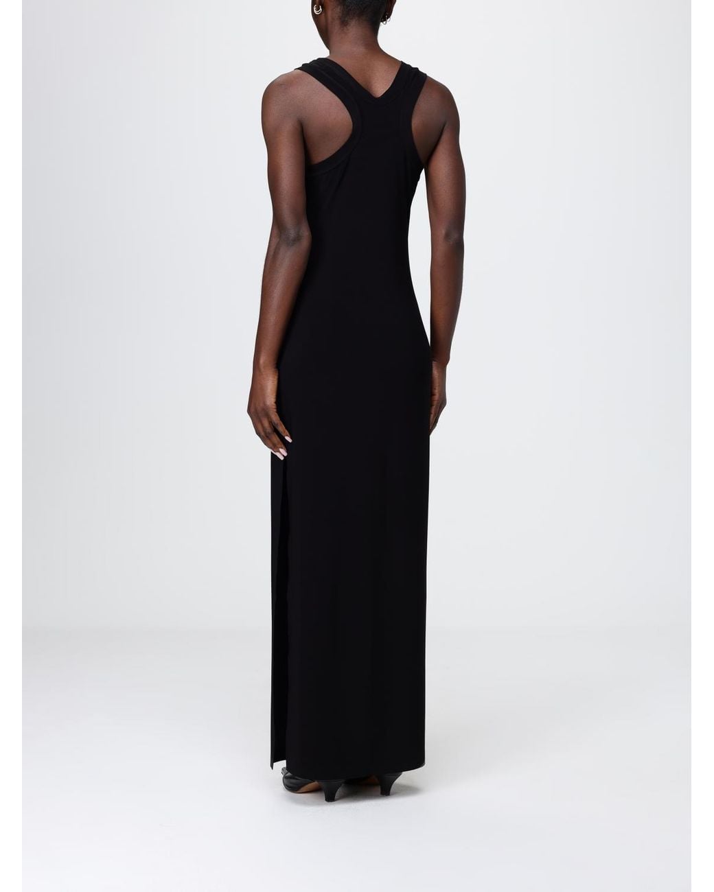 Norma Kamali Black Long Jersey Dress
