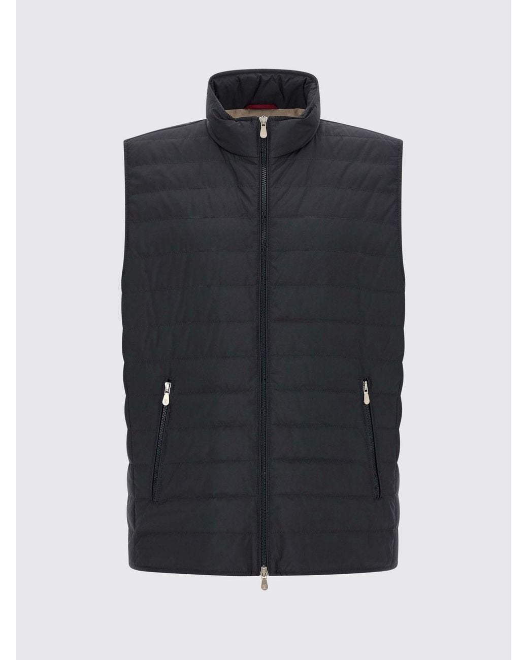 Brunello Cucinelli Blue Quilted And Padded Gilet for men