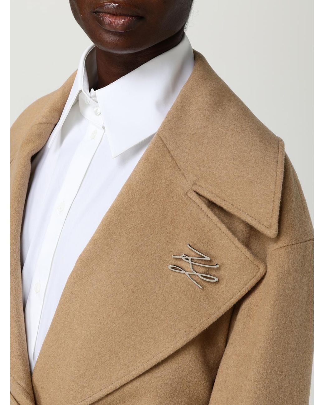 Karl Lagerfeld Natural Belted Coats