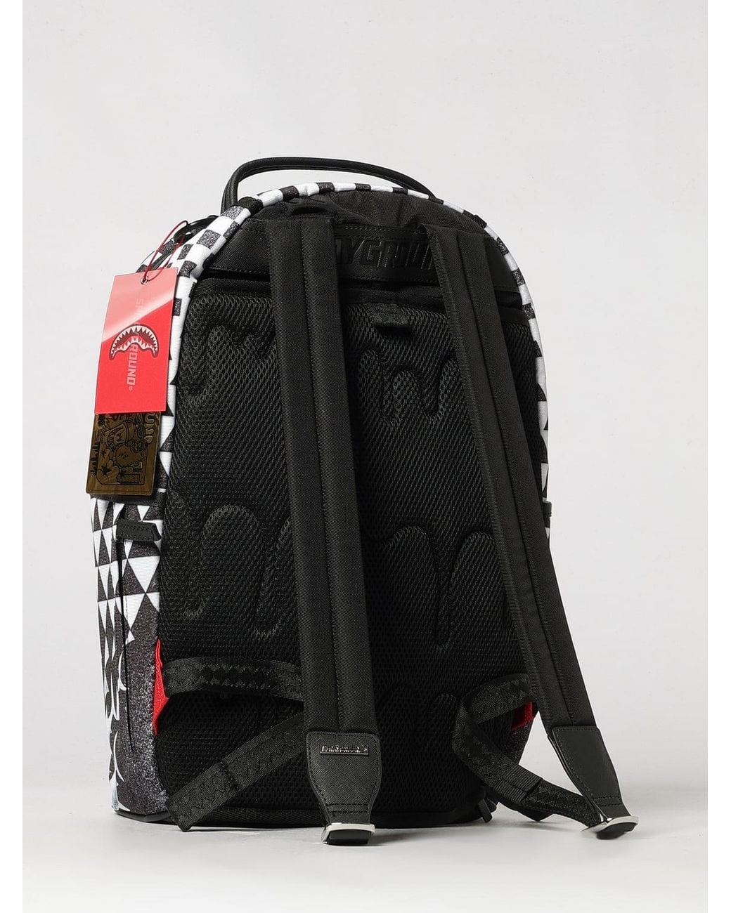 Sprayground Gray Eschark Backpack With Abstract Graphic Print And Lettering Logo for men