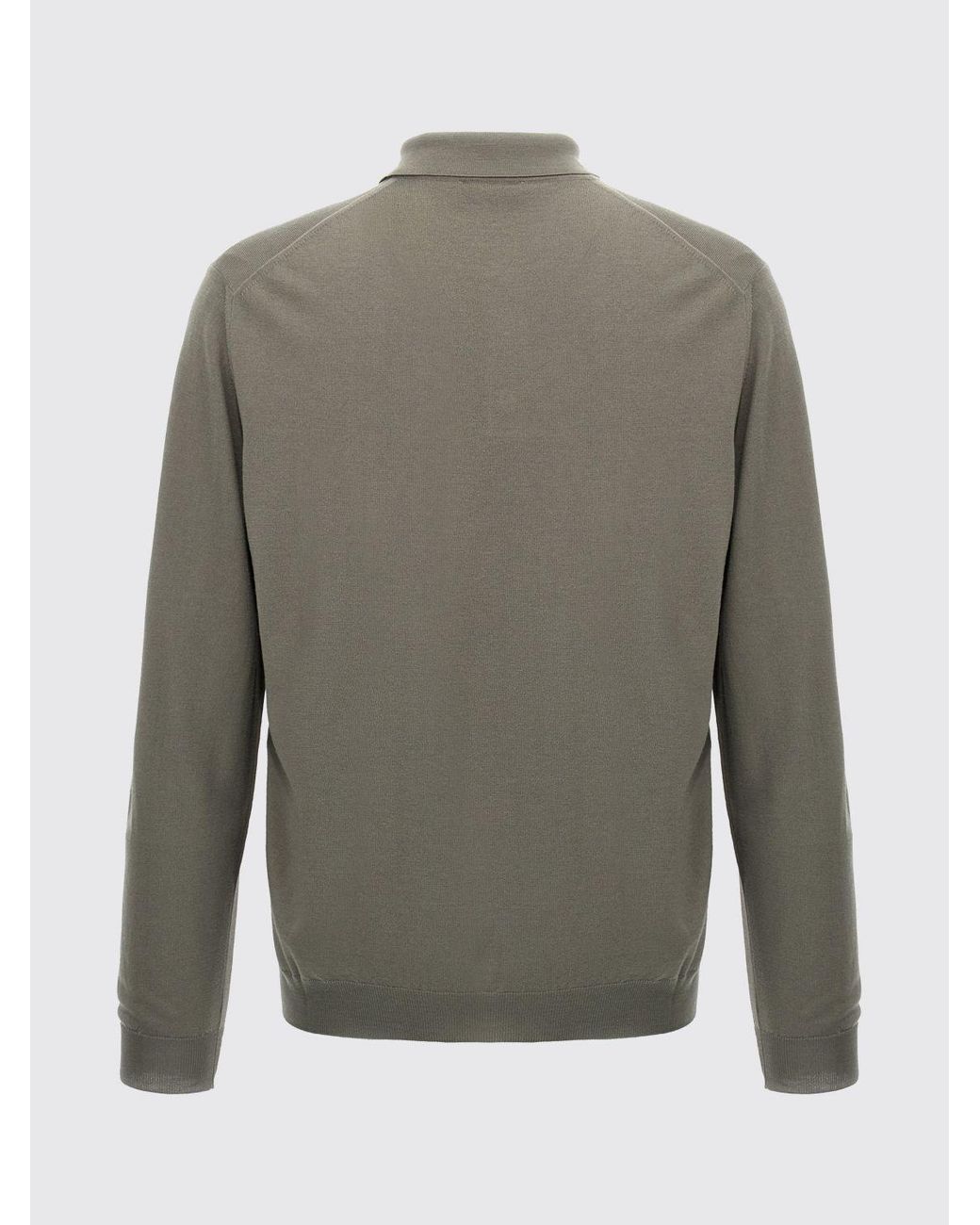 Polo Básico De Mezcla De Lana Zanone de hombre de color Gray
