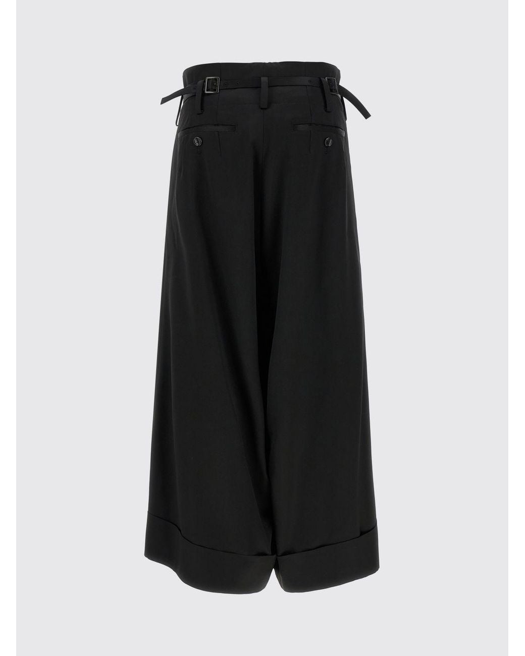 Junya Watanabe Black High-Waisted Wide-Leg Wool Blend Palazzo Pants