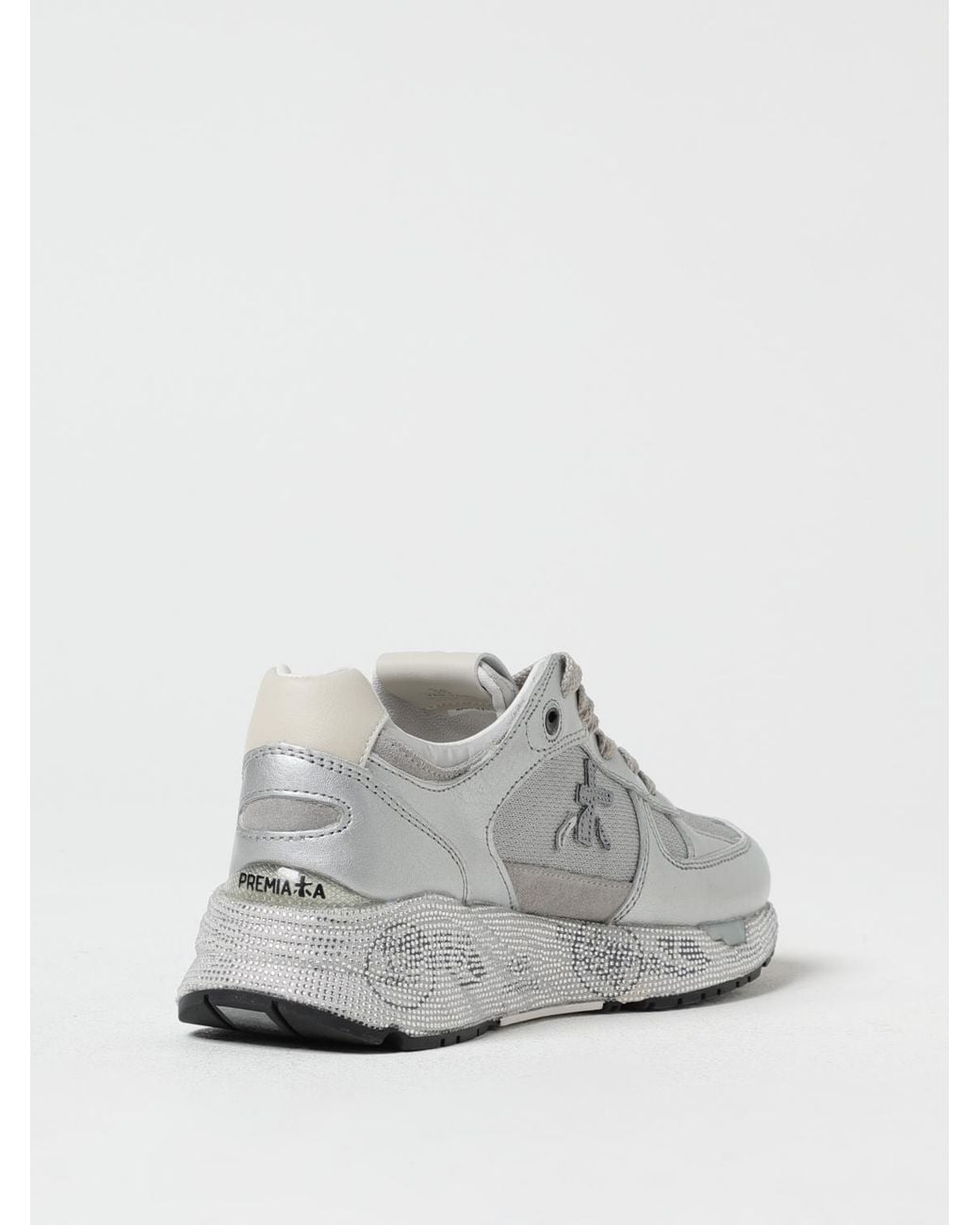 Premiata Gray Mased Sneakers Aus Wildleder Und Mesh