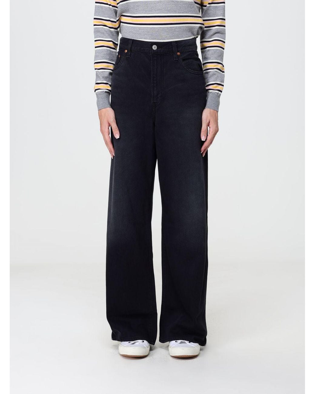 Levi's Blue Ribcage High-Rise Wide Leg Jeans