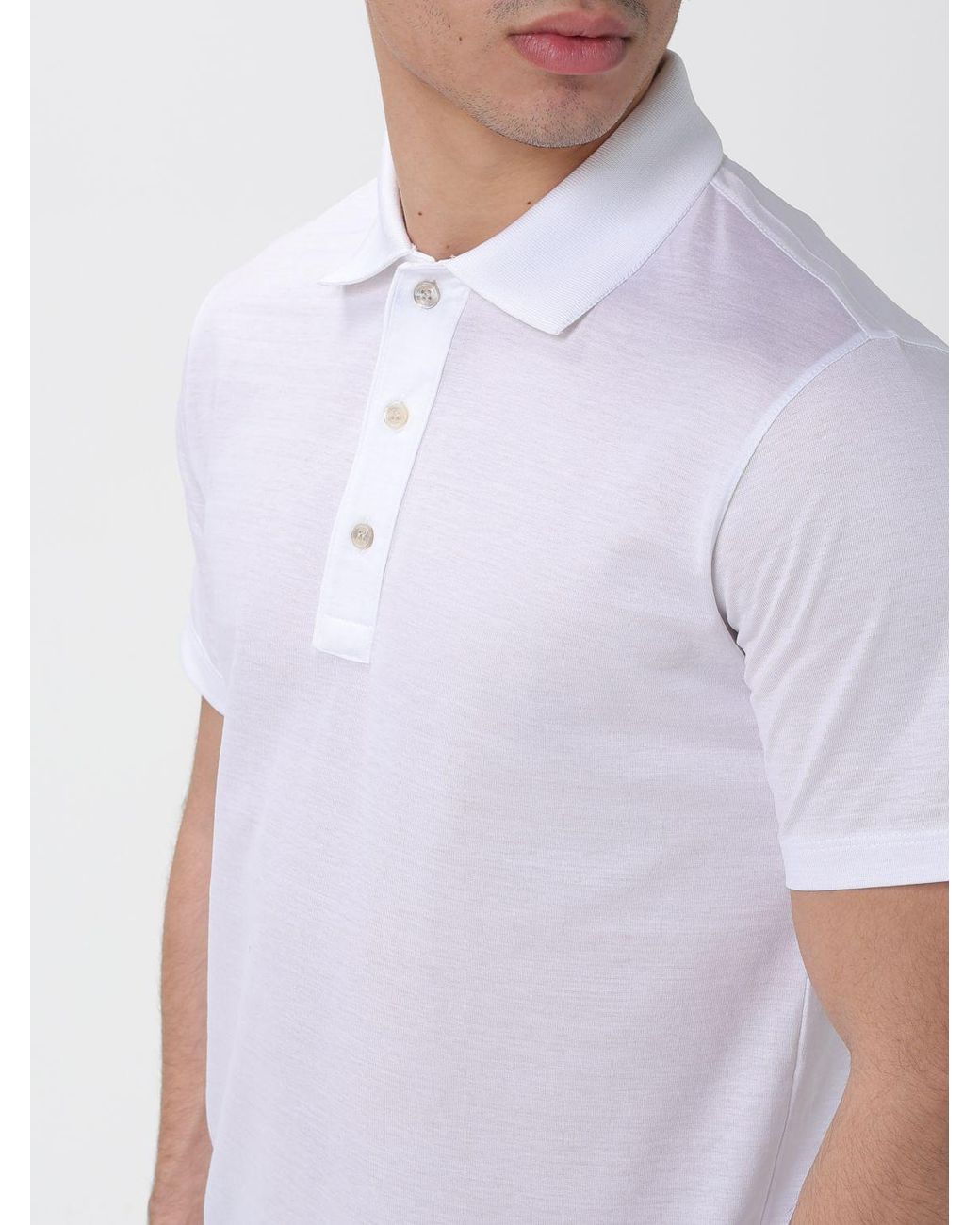Paul & Shark White Paul &Amp Shark Basic Cotton Polo Shirt for men