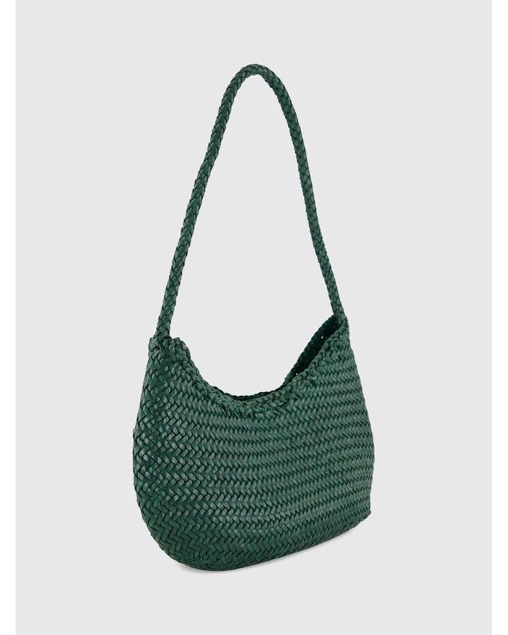 Bolso De Hombro Nova Luna De Piel De Búfalo Trenzada Dragon Diffusion de color Green