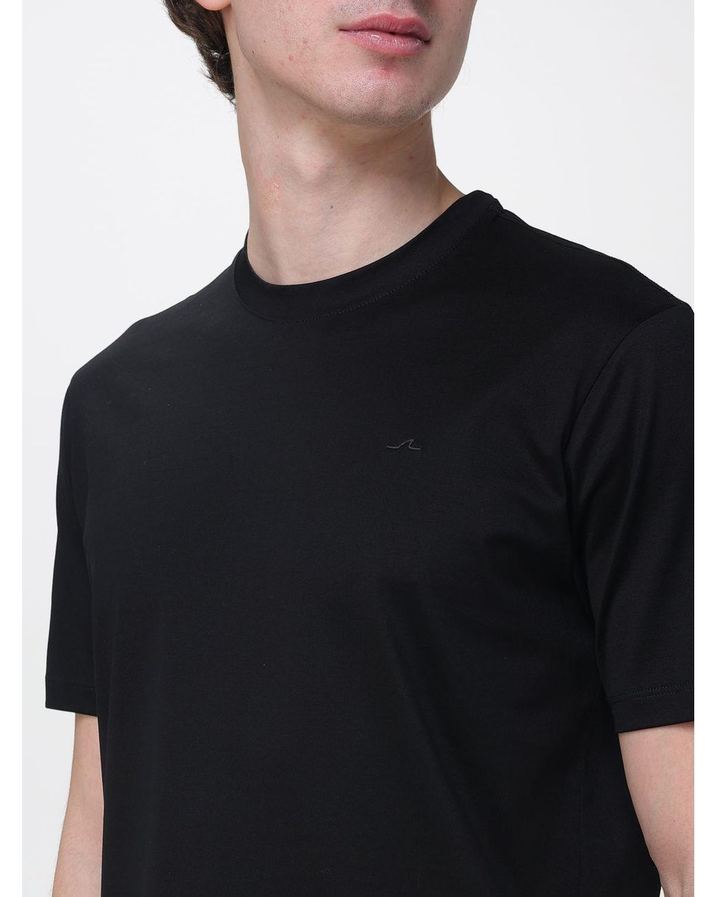 Paul & Shark Black Paul &Amp Shark Cotton T-Shirt for men