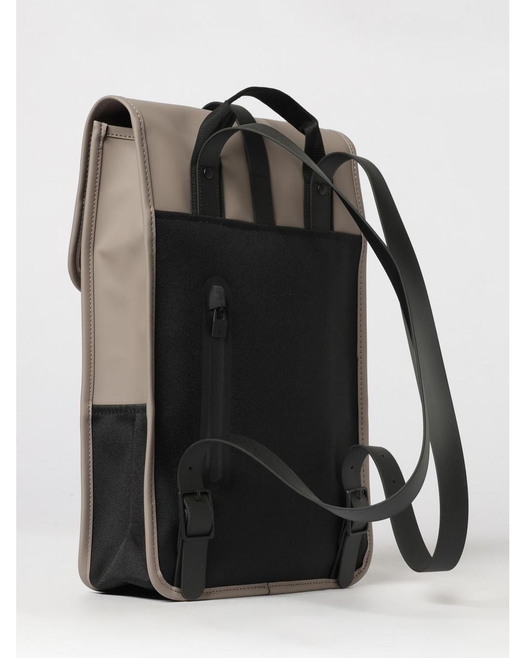 Rains Natural Backpack Waterproof Polyester Backpack With Hook Closure for men