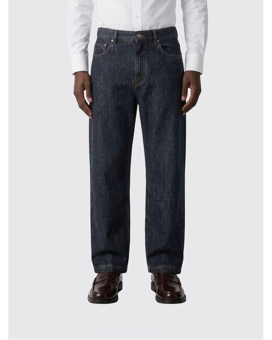 Fendi Blue Regular Fit Cotton Denim Jeans for men