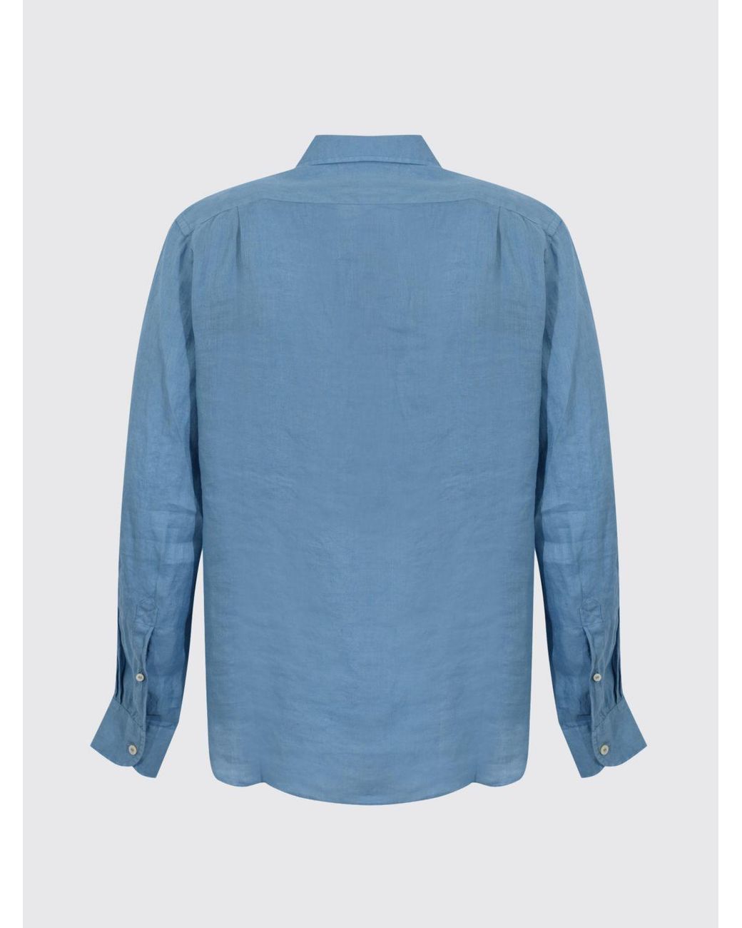 Mc2 Saint Barth Blue Linen Shirt for men