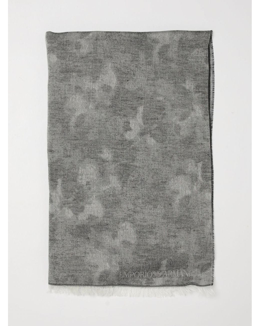 Emporio Armani Gray Linen Blend Stole