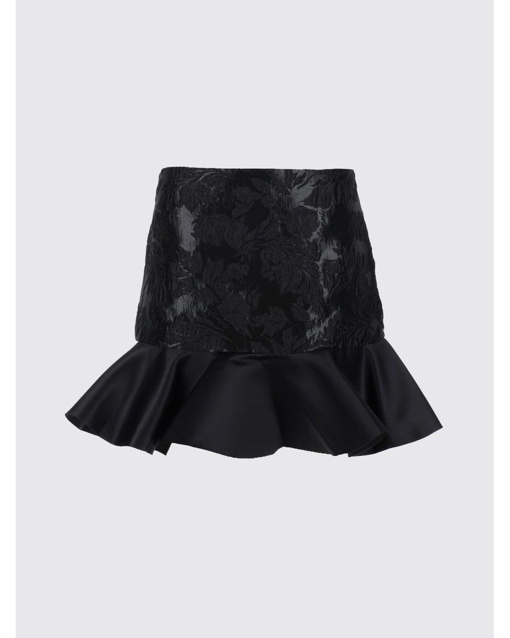 Ganni Black Crêpe Mini Skirt