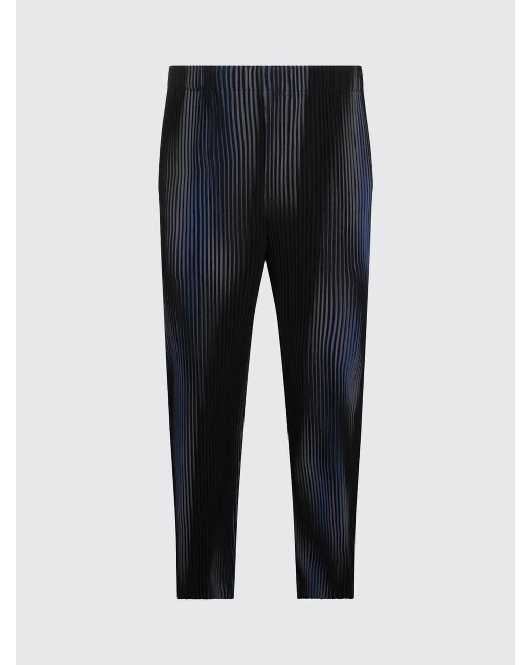 Homme Plissé Issey Miyake Blue Slim-Fit Pleated Crêpe Trousers Homme Plissé Issey Miyake for men