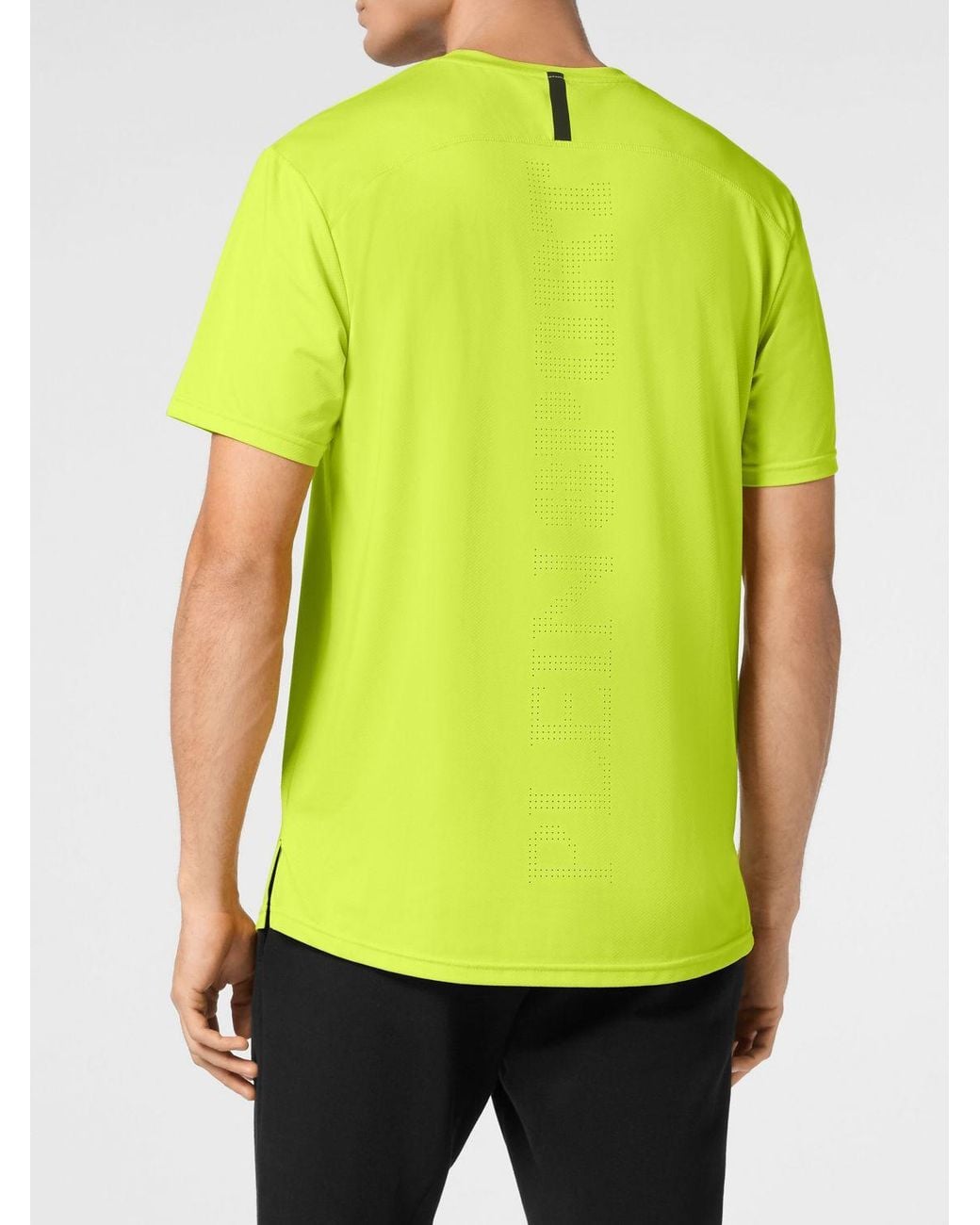 Philipp Plein Yellow Cotton T-Shirt With Logo for men