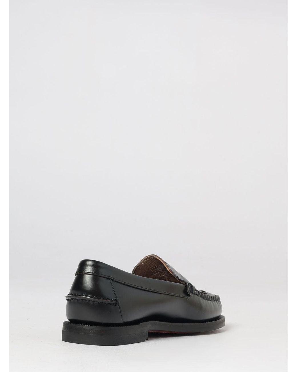 Sebago White Frank Woven Calfskin Penny Loafers