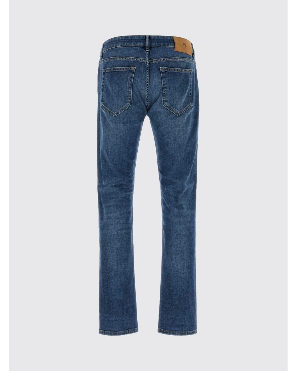 PT Torino Blue Five-Pocket Cotton Skinny Jeans With Button Fastening for men