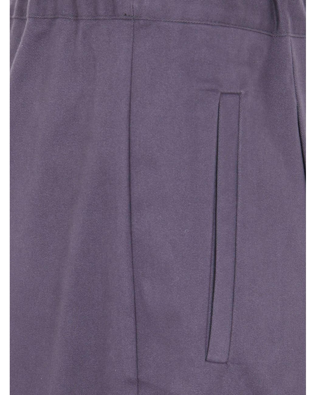 Semicouture Purple High-Waisted Wide-Leg Trousers