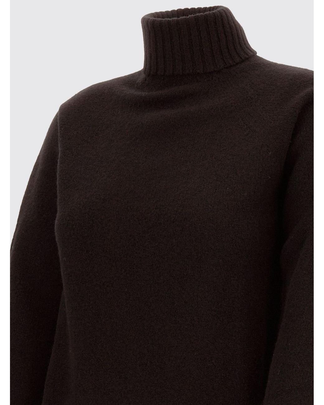 Drumohr Black Lambswool Turtleneck Jumper With Dropped Shoulders