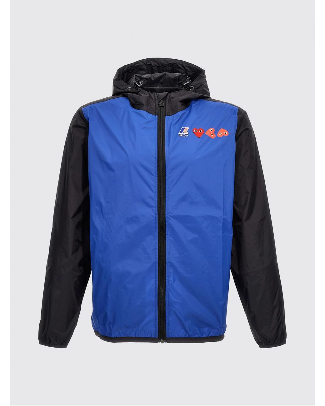 COMME DES GARCONS PLAY X K-WAY Blue Jacket Comme Des Garçons Play for men