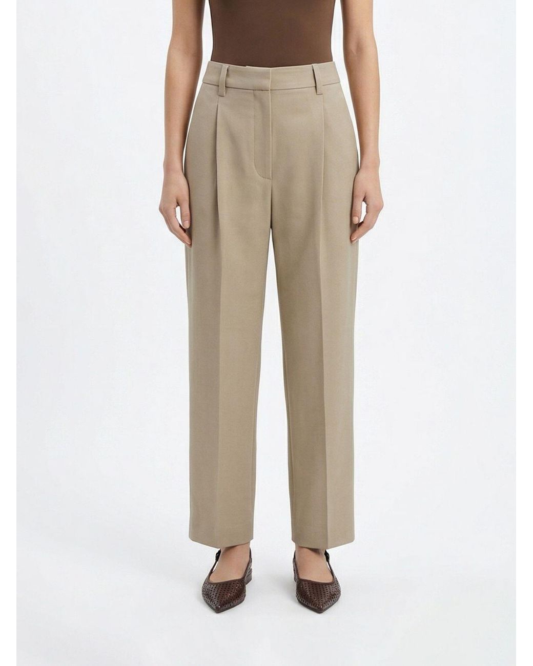 Brunello Cucinelli Natural Linen Palazzo Trousers