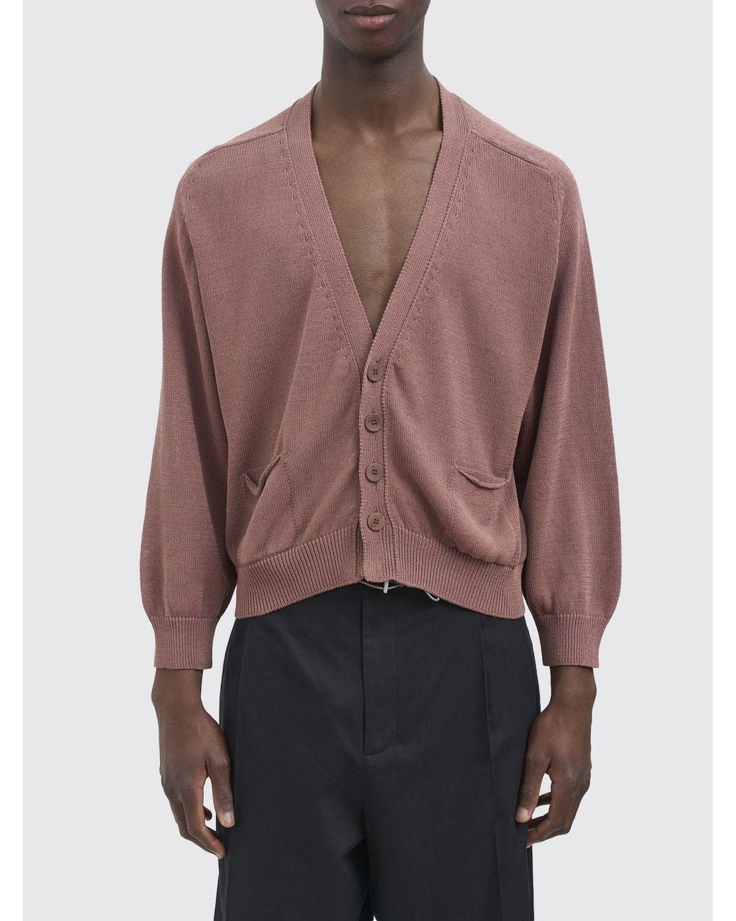 Magliano Pink Cotton Cardigan With Logo for men
