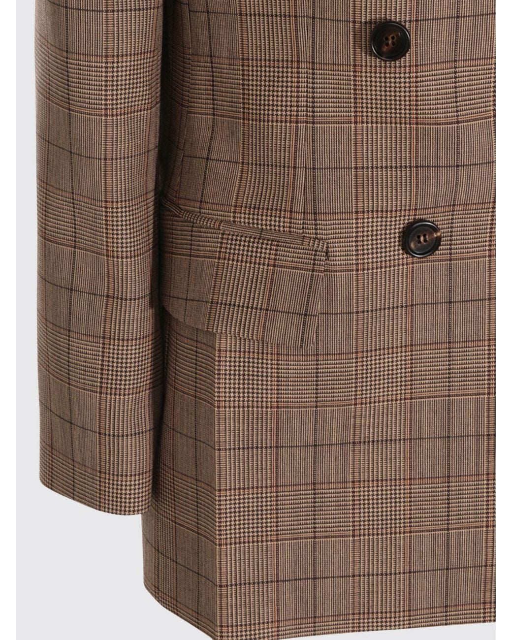 Chloé Brown ChloÉ Prince Of Wales Double-Breasted Blazer