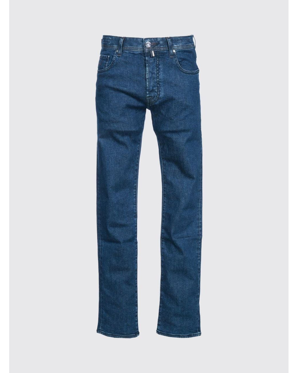 Jacob Cohen Blue Slim Fit Mid-Rise Five-Pocket Cotton Denim Jeans for men