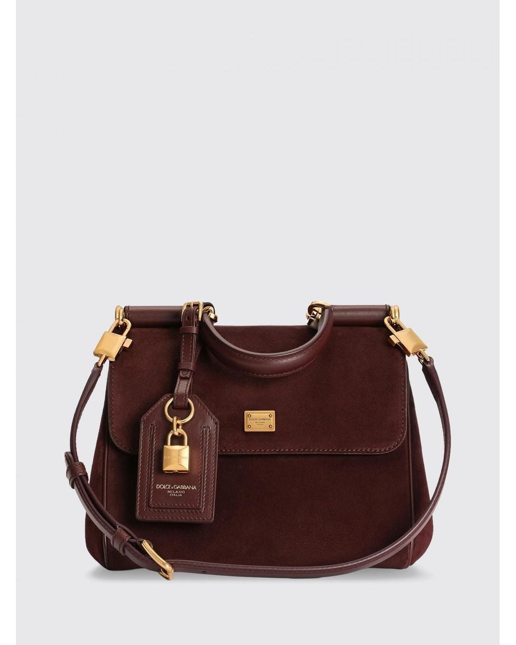 Dolce & Gabbana Brown Dolce &Amp Gabbana My Sicily Small Leather Handbag With Removable Shoulder Strap