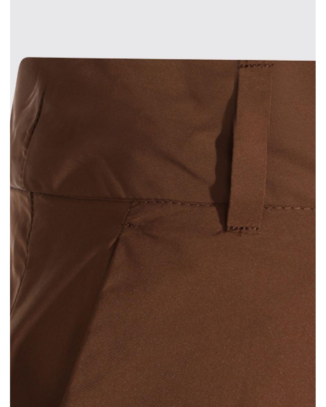 Max Mara Brown High-Waisted Crêpe Full Midi Skirt With Belt Loops