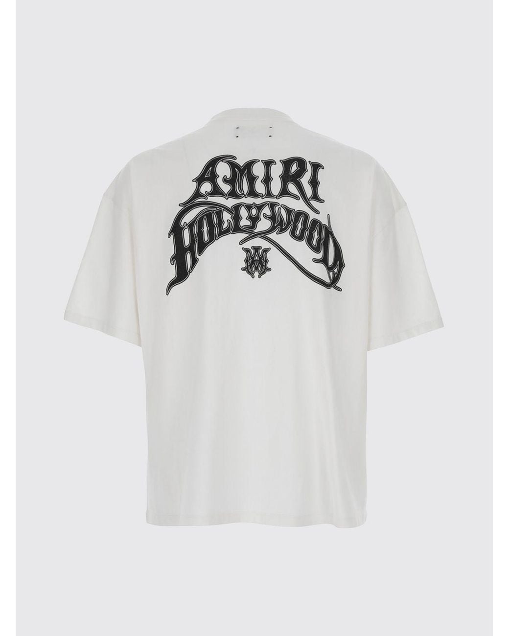 Amiri White Relaxed Fit Cotton T-Shirt With Contrast Logo for men
