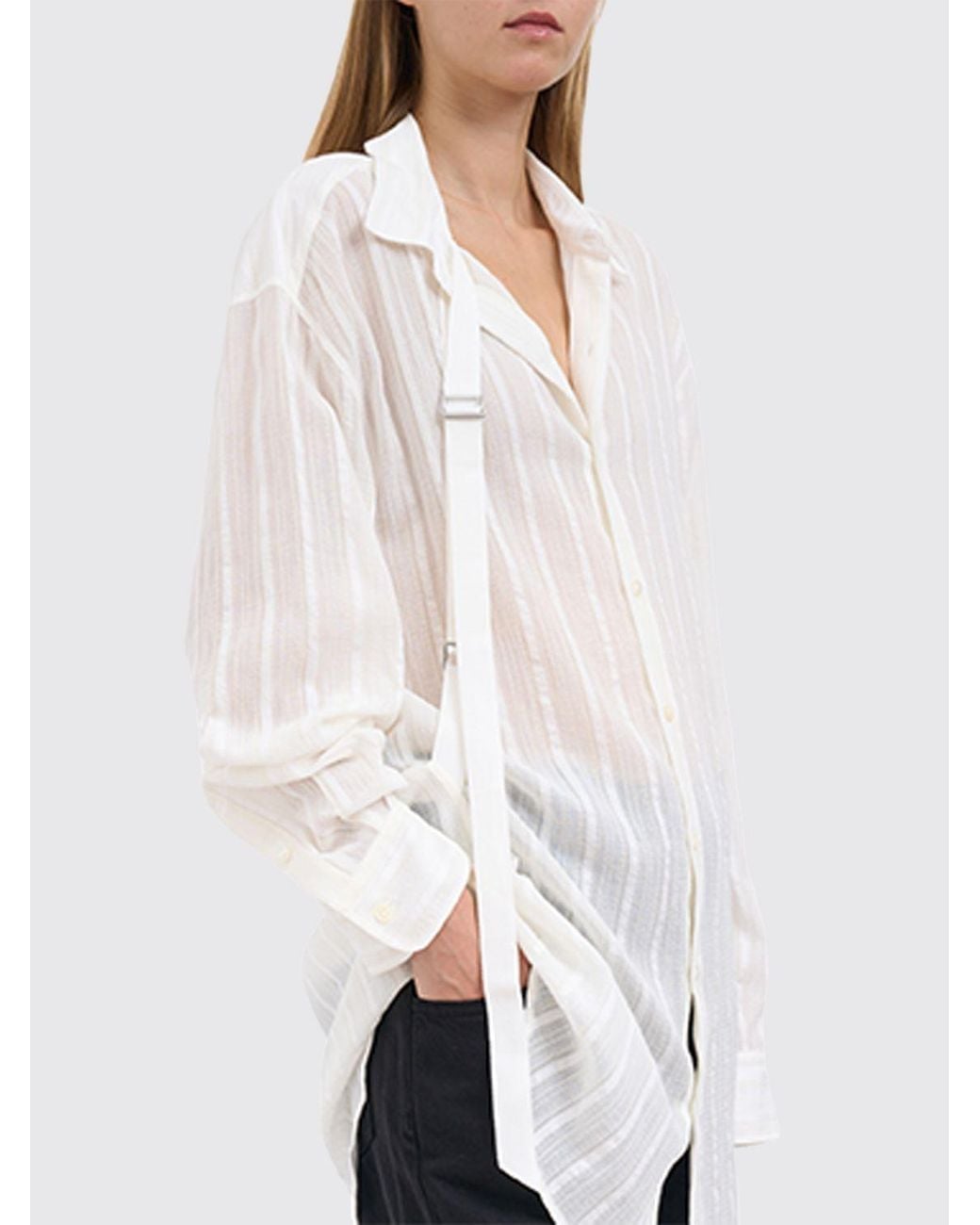 公式通販安い Ann Demeulemeester White Shirts Sサイズ 【公式通販】