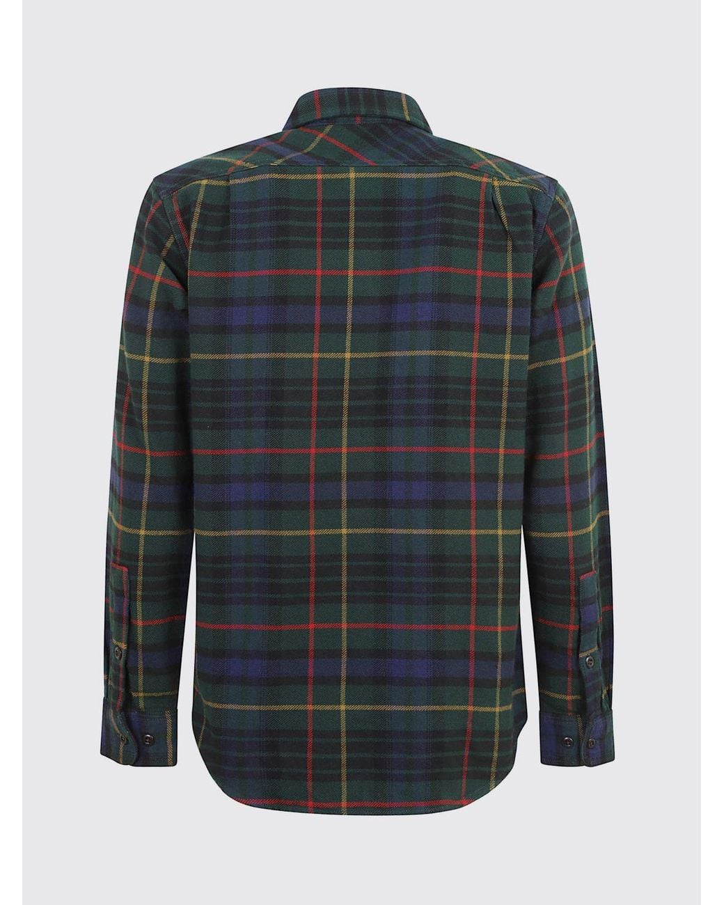 Filson Blue Tartan Cotton Shirt With Flap Pockets for men