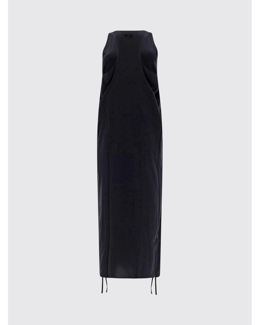 Y-3 Black Racer Cinch Midi Dress