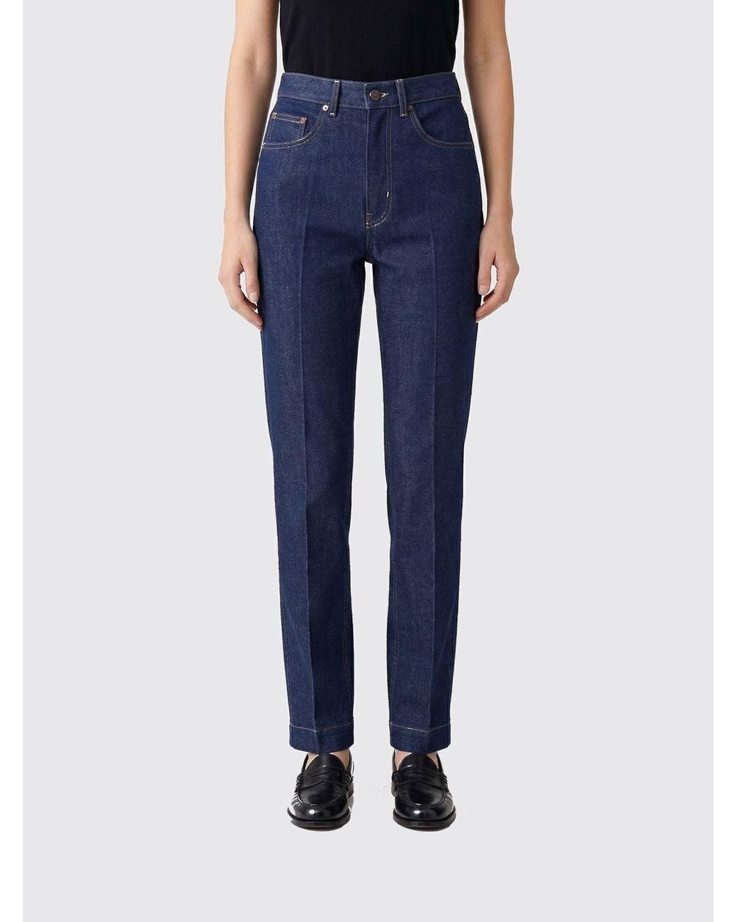 ChloÉ Jeans Slim Fit De Denim De Algodón Chloé de color Blue