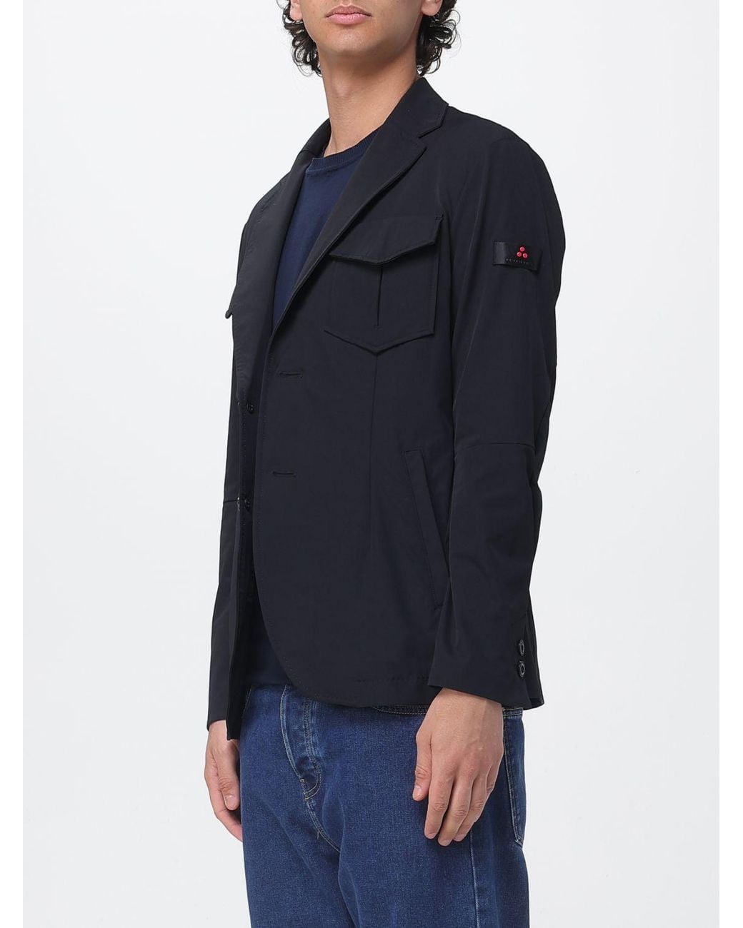 Peuterey Blue Orkney Single-Breasted Lightweight Jacket for men